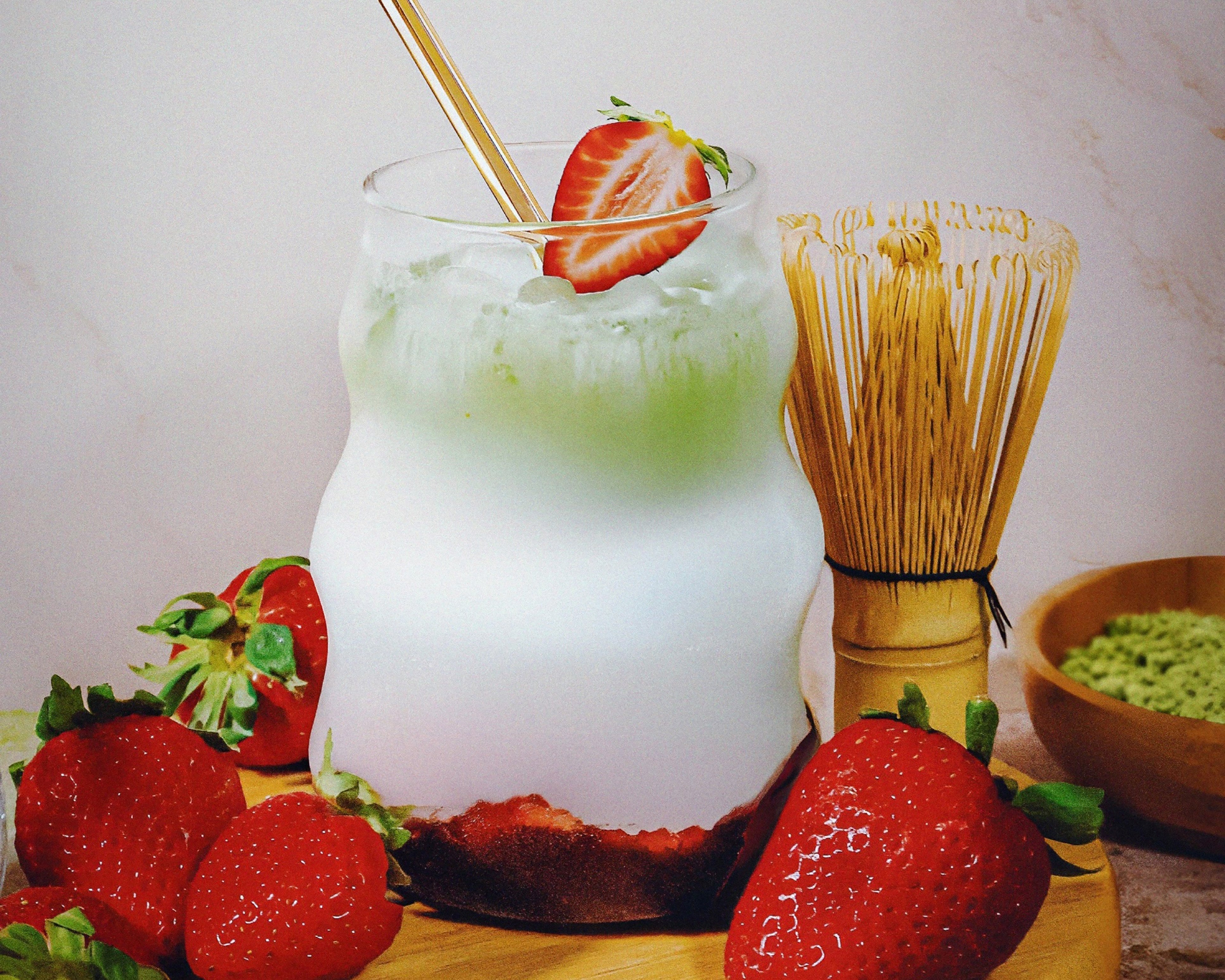 Strawberry Matcha Latte
