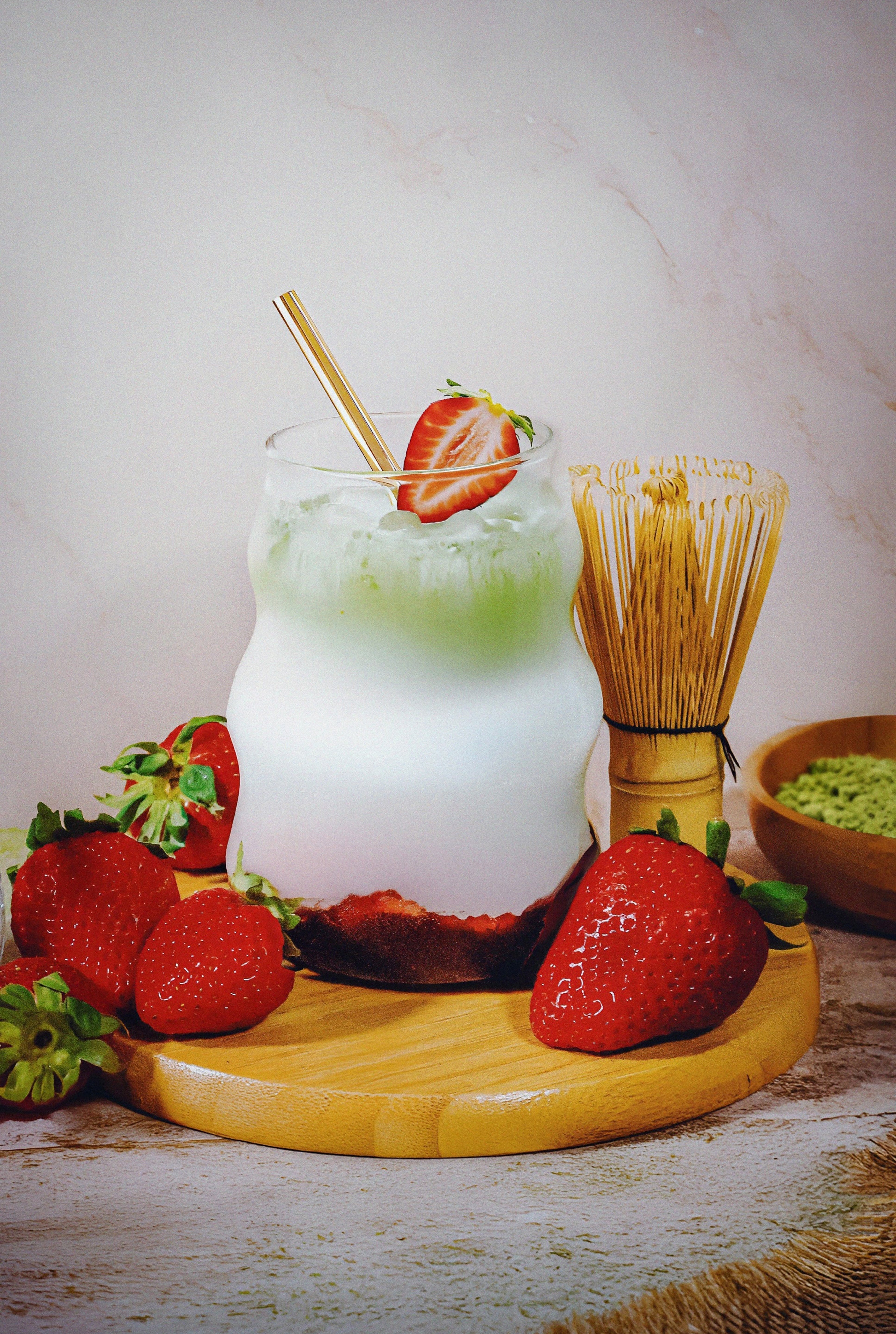 Strawberry Matcha Latte